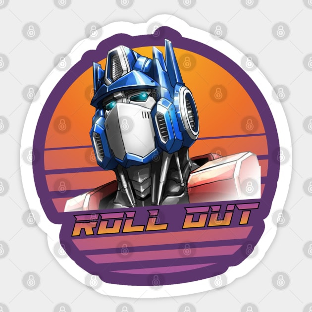 Roll Out Optimus Prime Transformers - Autobots Sticker by xoxocomp